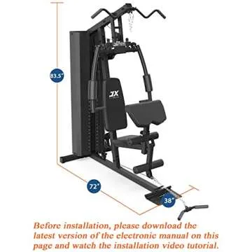 Home Gym 150LB Multifunctional Full Body Home Gym Equipment for Home Workout Equipment Exercise Equipment Fitness Equipment JXL-1150/SCM-1150 SincMill