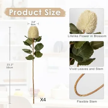 Realistic 17" White Wisteria Bonsai Tree for Home Decor