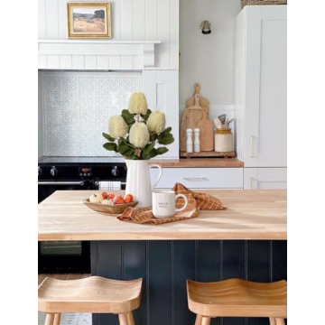 Realistic 17" White Wisteria Bonsai Tree for Home Decor