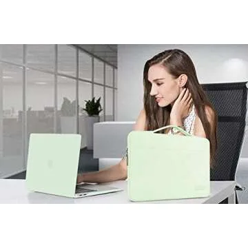 MOSISO Compatible with MacBook Pro 13 inch Case M2 2025, 2024, 2023-2016 A2338 M1 A2251 A2289 A2159 A1989 A1708 A1706, Plastic Hard Case&Bag&Keyboard Skin&Webcam Cover&Screen Protector, Honeydew Green