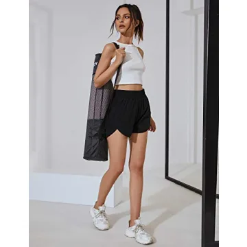 BMJL Women's Running Shorts High Waisted Quick Dry Athletic Wear