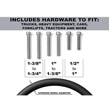 Deluxe Steering Wheel Power Handle Spinner Knob - Universal Steering Wheel Fit for Cars, Trucks, Tractors, Mowers, Forklifts, etc