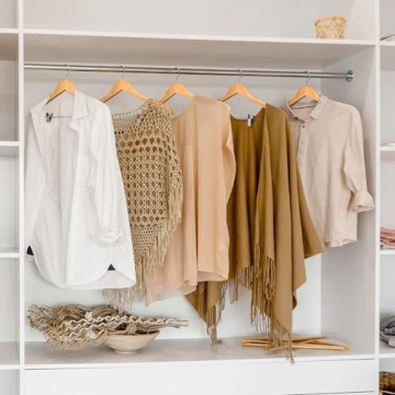 Premium HOUSE DAY Wooden Suit Hangers for Effective Closet Storage