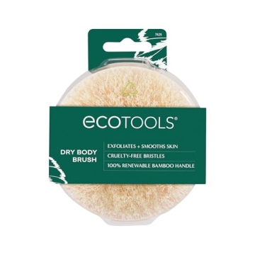 EcoTools Dry Body Brush, Cruelty-Free Bristles Exfoliate & Smooth Skin, Dry Brushing Removes Dry Ski...