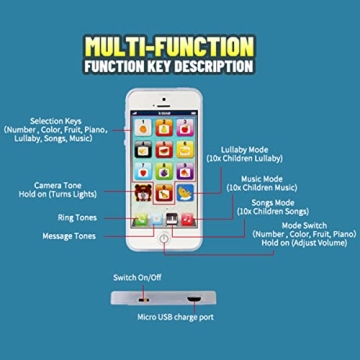 Cooplay Baby IQ Phone Toy with Music & Lights for Kids