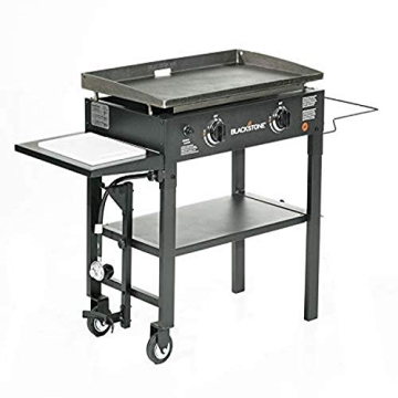 Blackstone 1853 Flat Top Gas Grill 2 Burner Propane Fuelled Rear Grease Management System 28” Outd...