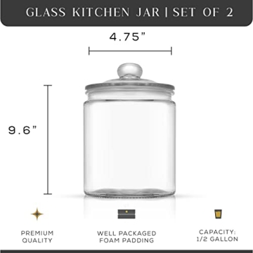 JoyJolt Elegant Cookie Jars for Stylish Kitchen Storage