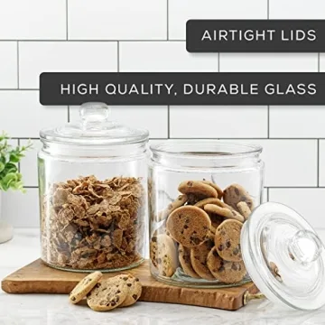 JoyJolt Elegant Cookie Jars for Stylish Kitchen Storage
