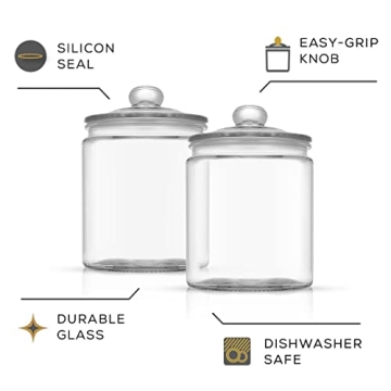 JoyJolt Elegant Cookie Jars for Stylish Kitchen Storage