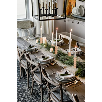 Gurfuy Rustic Wood Candle Holders Set of 5 for Decor