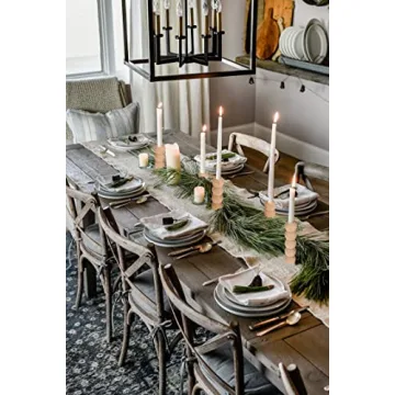 Gurfuy Rustic Wood Candle Holders Set of 5 for Decor