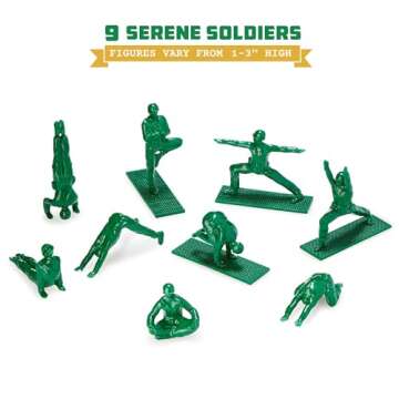 Yoga Joes Series 1 - Comes in 9 Yoga Poses - Packaged in Mini Yoga Decor Box - Yoga Figurines Made o...