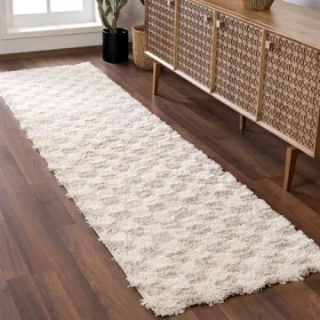 Hauteloom Etiler Checkered Shag Area Rug for Every Room