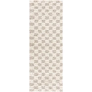 Hauteloom Etiler Checkered Shag Area Rug for Every Room