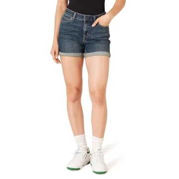 Amazon Essentials Women's Mid-Rise Slim Fit Denim Shorts