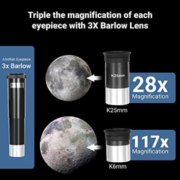 ESSLNB Astronomy Telescopes with Adjustable Tripod and Phone Adapter