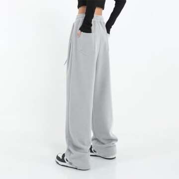 Comfy Women's Wide Leg Sweatpants with Pockets