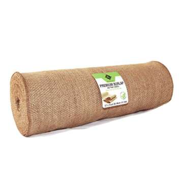 12" x 10yd NO-FRAY Burlap Roll ~ 3 - 5 Table Runners ~ Natural Long Fabric with Finished Edges. Perf...