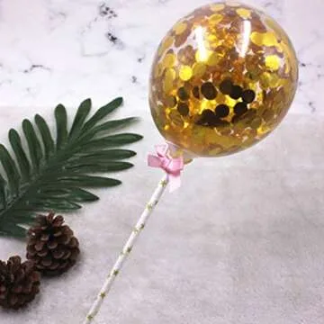 Colorful Confetti Balloon Cake Topper for Celebrations