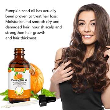 KPNEMA 2oz Multipurpose Pumpkin Seed Oil for Hair Growth, Skin Care, Nails&Cuticles, Nourish Scalp, ...