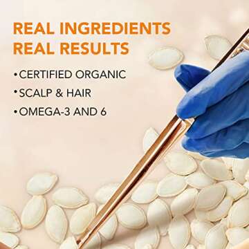 KPNEMA 2oz Multipurpose Pumpkin Seed Oil for Hair Growth, Skin Care, Nails&Cuticles, Nourish Scalp, Dry Skin Relief, Improve Blood Circulation, Face Body Moisturizer,Lash Serum, Essential Oil