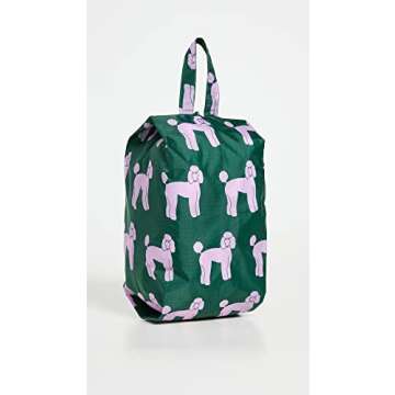 BAGGU 3D Zip Set, Expandable Nylon Zip Pouch 3 Pack For Travel And Organization (Archive Pets)