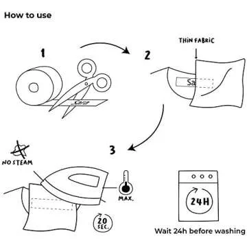 100 Iron-On Name Tags for Clothes: Customizable Fabric Labels, Safe for Kids' School Uniforms, Baby Clothing