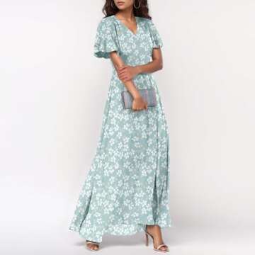 Maxi Dress for Women - Elegant Summer Floral Dress
