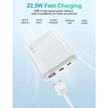 MOSKIZ Portable Charger 2 Pack, 10000mAh Power Bank Fast Charging USB C 20W, Battery Pack for iPhone...