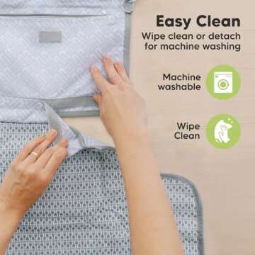 KeaBabies Portable Diaper Changing Pad - Large & Wipeable
