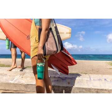 Stanley IceFlow Stainless Steel Tumbler - Vacuum Insulated Water Bottle for Home, Office or Car Reusable Cup with Straw Leak Resistant Flip Cold for 12 Hours or Iced for 2 Days, Jade, 30oz