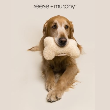 Reese+Murphy Ivory Plush Dog Toy for Medium & Large Dogs