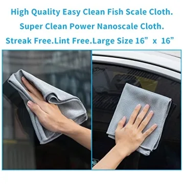Streak Free Fish Scale Microfiber Cleaning Cloths Pack of 6