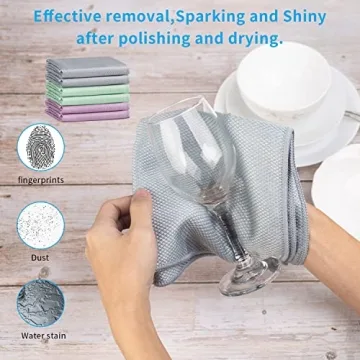 Streak Free Fish Scale Microfiber Cleaning Cloths Pack of 6