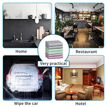 Streak Free Fish Scale Microfiber Cleaning Cloths Pack of 6