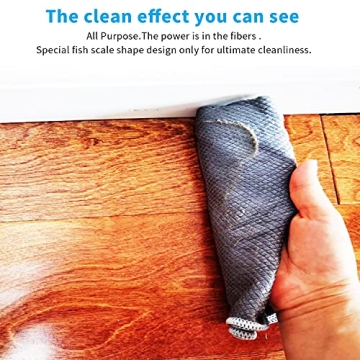 Streak Free Fish Scale Microfiber Cleaning Cloths Pack of 6