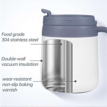 Teacher for Gifts, Unique Gifts for Teacher，Best Teacher Ever Coffee Mug, Insulated Travel Tea Mug with Handle and Lid, Funny Teacher Mug for Birthday Christmas Thanksgiving Teachers ' Day