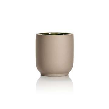 Homecourt Luxury Scented Candle, Steeped Rose Scent, 60-Hour Burn Time, Soy Wax Blend, Organic Candle Wicks for Candle Making - Reusable Ceramic Vessel, 8 Oz