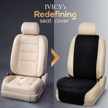 IVICY Linen Car Seat Cover - Universal Non-Slip Protector