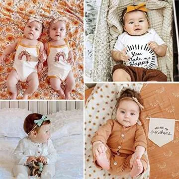 Prohouse 16PCS Baby Nylon Headbands Hairbands Hair Bow Elastics for Baby Girls Newborn Infant Toddlers Kids