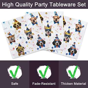 96 Pcs Dog Birthday Party Supplies for 24 Guests