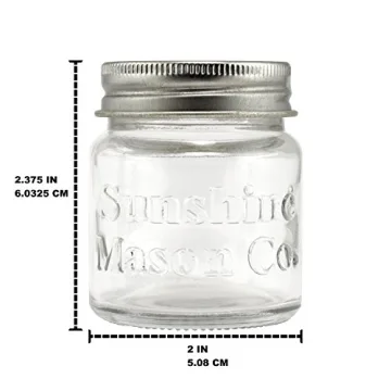 Sunshine Mason Mini Shot Glass Jars - Versatile Storage Solution