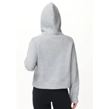 Warm Fleece Women's Hoodie with Half Zip and Pockets