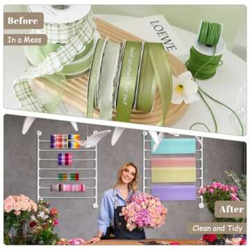 Yonynise Ribbon Storage Organizer For Perfect Crafting Solutions