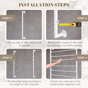 Yonynise Ribbon Storage Organizer For Perfect Crafting Solutions
