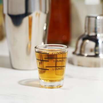 True Bullseye Measuring Shot Glass - 1.5 oz Cocktail Essential