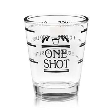 True Bullseye Measuring Shot Glass - 1.5 oz Cocktail Essential