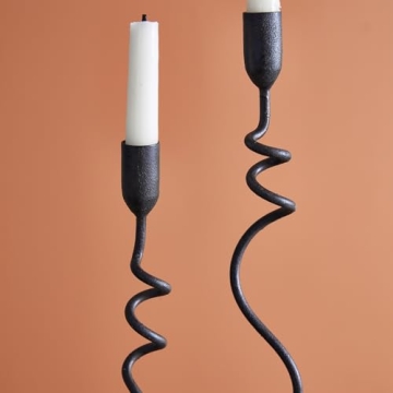 Charming Colonial Tin Works Curly Candle Holders Set of 2