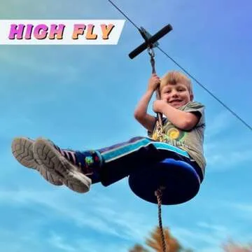 CTSC 75FT 95FT 110FT 250FT Zipline Kit with Stainless Steel Spring Brake and Seat