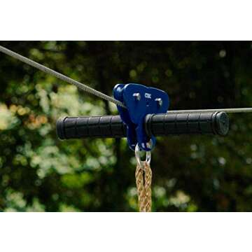 CTSC 75FT 95FT 110FT 250FT Zipline Kit with Stainless Steel Spring Brake and Seat